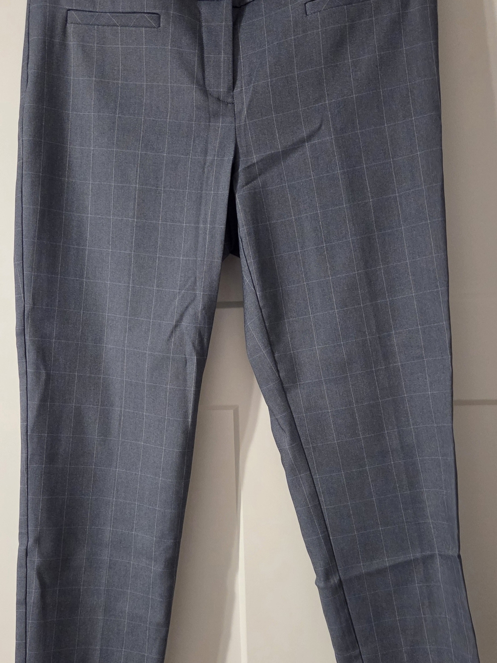 Van Heusen Gray Windowpane Straight-Leg Pants